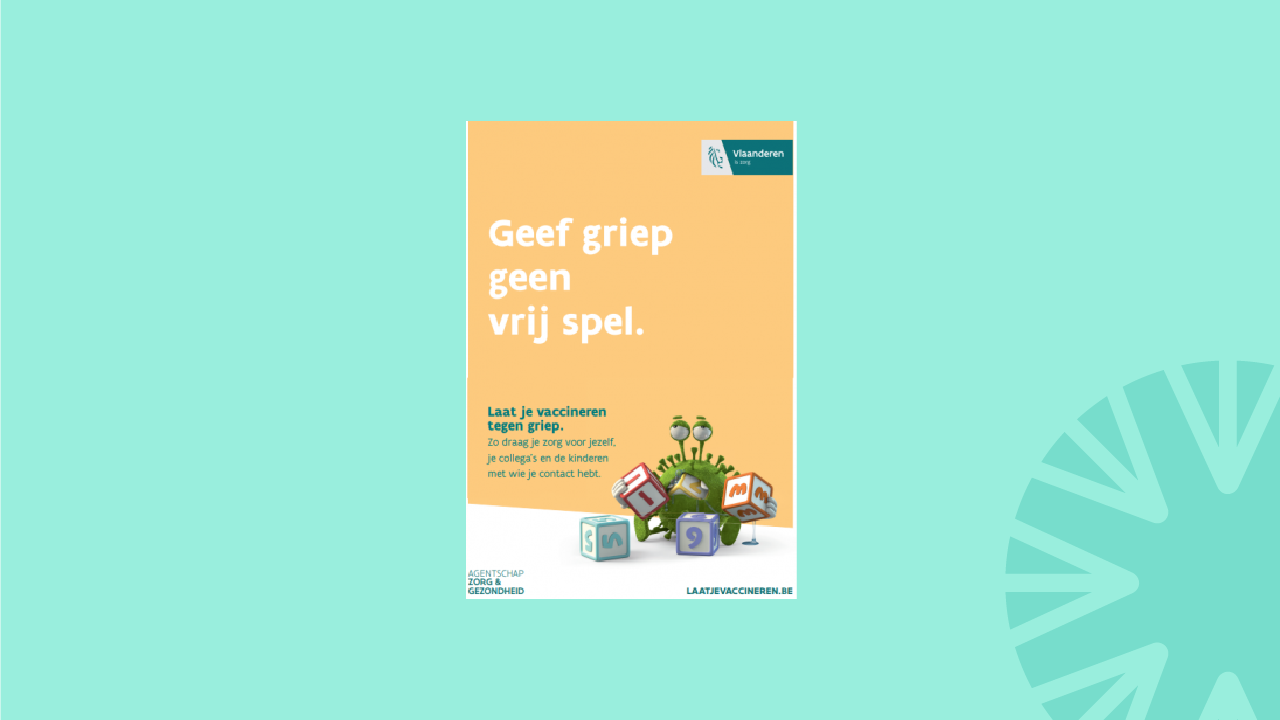 Griepvaccinatiecampagne 'Geef griep geen vrij spel' (affiche)